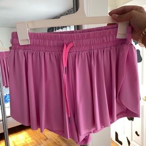 viral pink flowy shorts